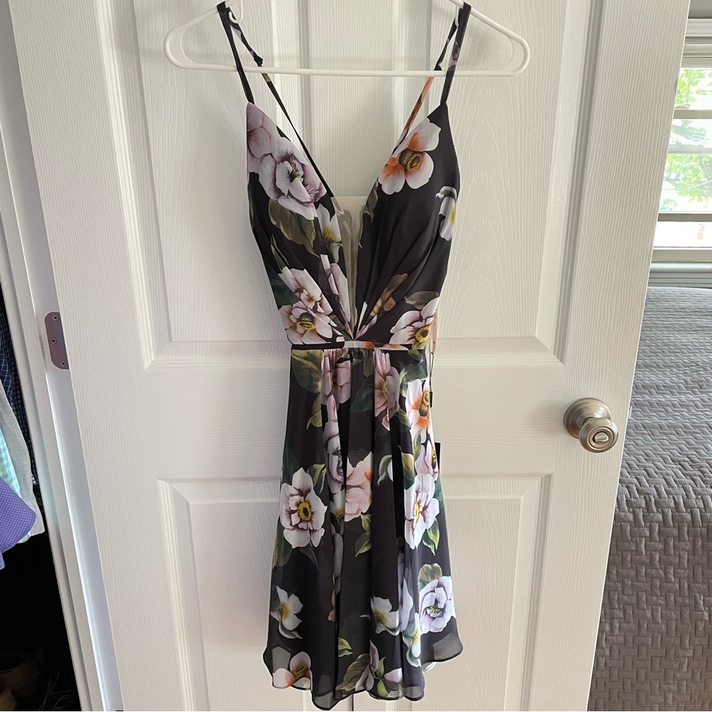 Faviana floral dress 0